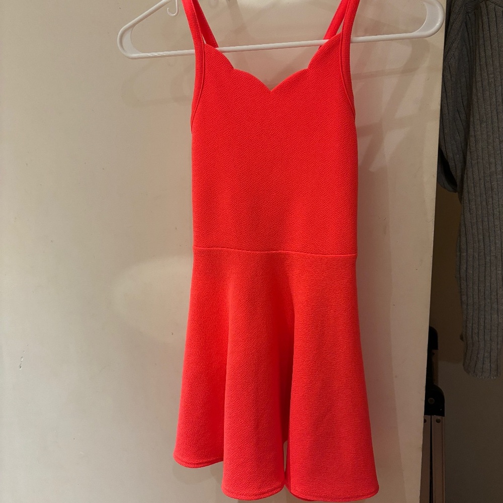 SALLY MILLER COUTORE neon coral dress NWT